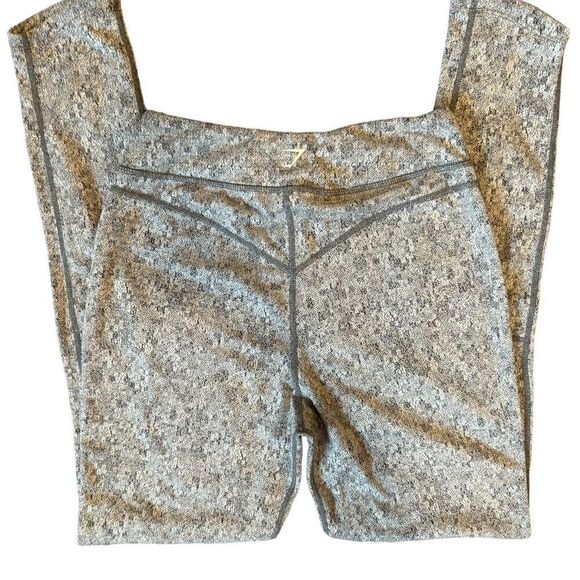 Gymshark Women's Fleur Texture Leggings Charcoal Marl Gray S - Picture 6 of 8